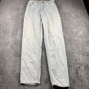 Lee Jeans Womens 8 Medium 27x30 Blue/ White Light Wash Mid Rise